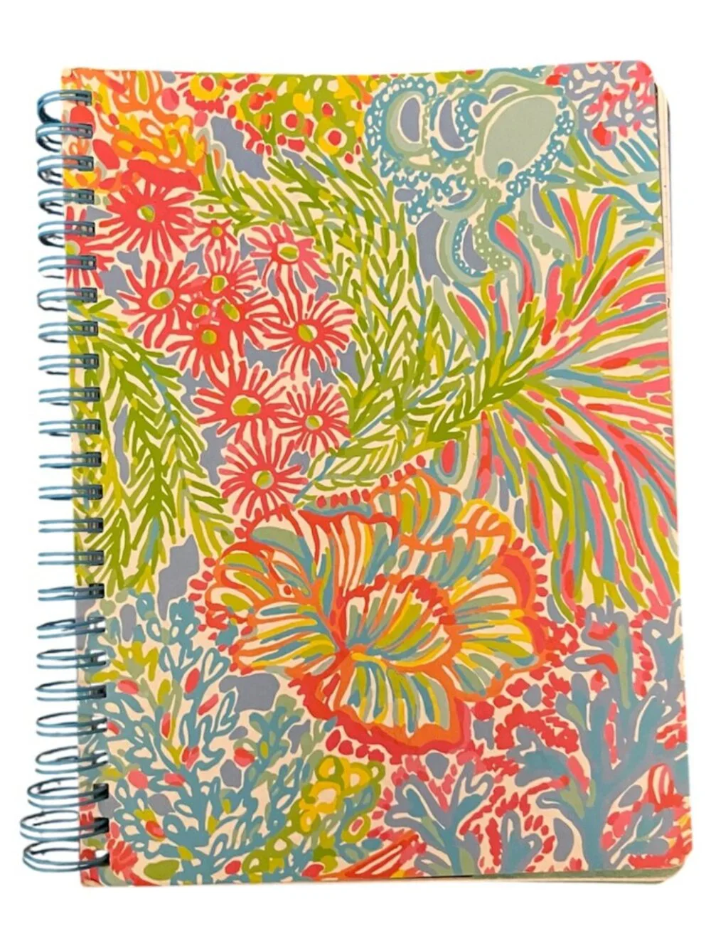 Mini Lilly Pulitzer Lined Spiral Notebook in Lovers Coral Pattern